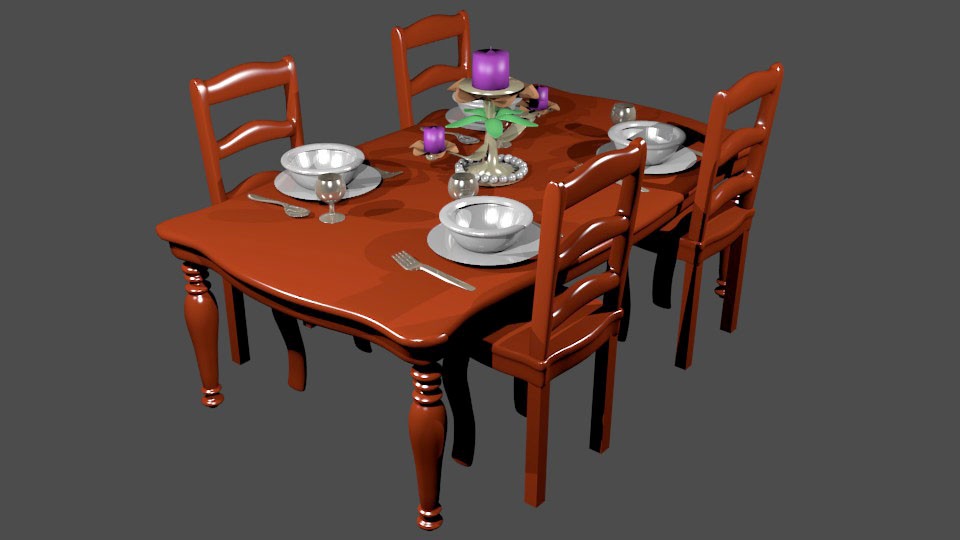Simple Dining Table  preview image 1